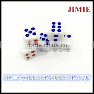 13mm Acrylic Playing Dice With Colored Dots thumbnail-1