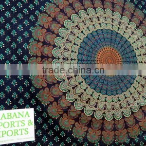 Bohemian Bedsheet Hippie 100% Cotton Gypsy Mandala Tapestry Tapestries Mandala Round Tapestry thumbnail-3