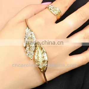 BRACELET GOLD PLATED,BRACELET WITH RING,CHAIN BRACELET GOLD thumbnail-1