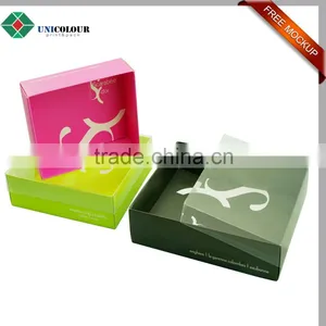 Custom Luxury Silver Logo Cardboard Paper Chocolate Box With Clear Lid thumbnail-1