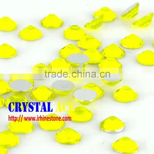 Non Hotfix Rhinestones Flatback Crystals Flatback Crystals Flatback Citrine Colour Flat Back Non Hot Fix Strass for Dressing thumbnail-1