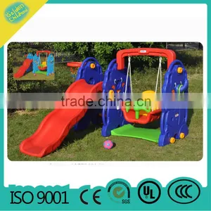 Kindergarten Kids Plastic Swing Combination ,outdoor Baby Plastic Slide thumbnail-1
