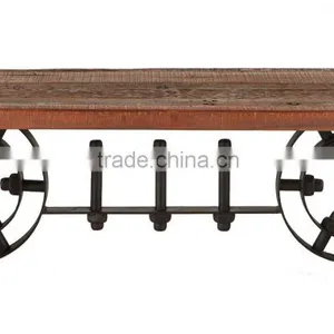 Vintage Industrial Dining Table, Nut Bolt Dining Table, Reclaimed Wood Top thumbnail-1