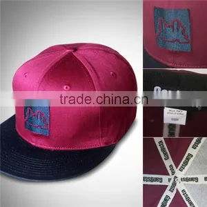 Wine/NAVY Colorway Snapback Cap, Skateboard Snapback Cap, Embroidery Logo Snapback Hat thumbnail-1