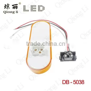 12 Volt 6inch PC Lens Stop Turn Signal Oval Led Safety Lights for Trucks Trailer thumbnail-2