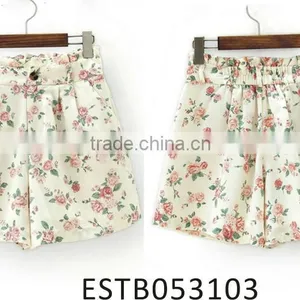 Chiffon Floral Printed Fashion Girls Pant thumbnail-1