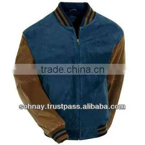Leather Varsity Jacket / Leather Letterman Jacket / Leather Baseball Jacket thumbnail-1