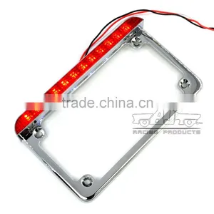 BJ-LPL294-003 High Performance Chrome 4'' X 7'' LED Tail Light Motorcycle Licence Plate Bracket for Harley thumbnail-4