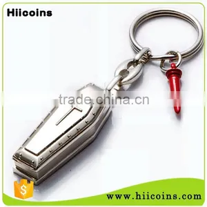 Promotional Manufacturer Wholesale Custom Metal Coffin Keychain thumbnail-2