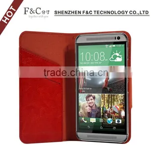 For HTC One M9 Wallet pu Leather Case With Card Slots thumbnail-1