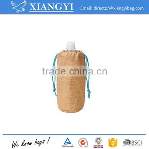 Cheap Promotional 2L Capacity Canvas Insulated or Thermal Water Bottle Cooler Bag thumbnail-1