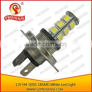 12V 5050 18SMD Super White High Car H4 Led Headlight Bulbs thumbnail-3
