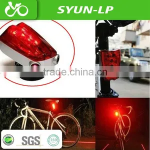 LED 5 Mode With Battery or USB Charger Bicycle Laser Signal Light thumbnail-1