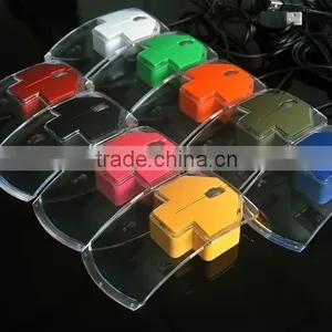 Computer USB Wired Optical LED Transparent Mouse thumbnail-2