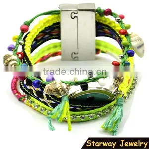 >>Turkey Style Handmade Beaded Bracelet ,blue Evil Eye Jewelry/ thumbnail-1
