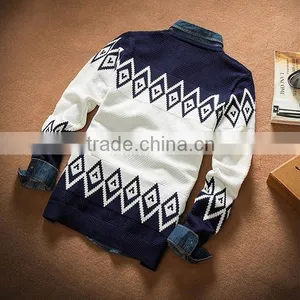 Wholesale Round Collar Jacquard Long Sleeve Show Thin Sweater for Japan Style Sweaters thumbnail-2