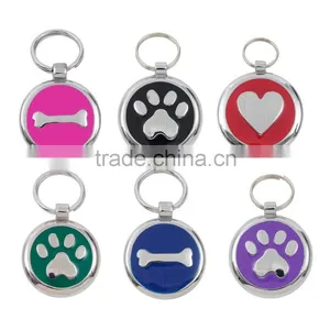 Personalized Engraved Designers Round Paw Pet ID Tag Dog Tag Quality Choice thumbnail-2