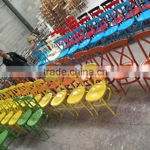 Colorful Bentwood Chair Wood Tuscan Chair Cross Back Chair thumbnail-4