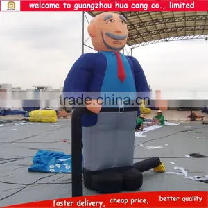 Realistic Inflatable Cartoon Characters, Inflatable Grandpa Model, Inflatable Character Model thumbnail-4