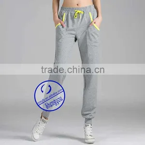 2015 Custom Newest Design French Terry Woman Slim Jogger Pants thumbnail-5