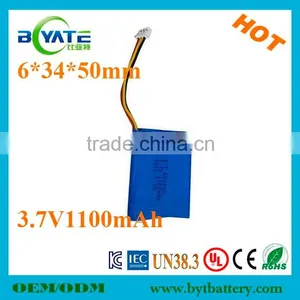 Rechargeable 603450 3.7V 1100mAh Li-polymer KC Battery Pack With PCB thumbnail-3