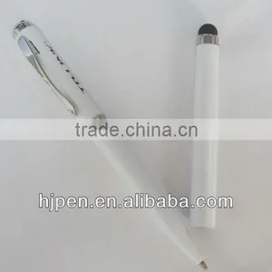 High Quality White Metal Touch Pen Led Light Pen Multifunction Pen thumbnail-1