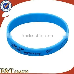 Custom Giveaway Embossed Printed Personalized Soft Silicone Ruler Slap Bracelet Wistbands thumbnail-5