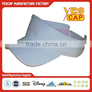 White Sun Visor Caps With Cotton Material thumbnail-1