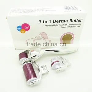 Skin Care Equipment 3 in 1 Derma Roller 180/600/1200 Needles thumbnail-4