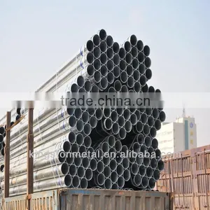 ERW Galvanized Carbon Steel Pipes Painted Words With Plastic Cap Threated With Coupling Pipe thumbnail-1