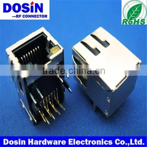 Professional Supplier RJ45 Pcb Mount Modular Connector With LED and EMI thumbnail-1