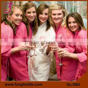 3003 Customized OEM Wedding Kimono Waffle Weaven Bath Robe thumbnail-1