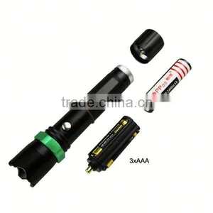 POPPAS 809B 3W Brightest XPE R2 Zoomable USB Power Bank Waterproof Rechargeable Bright Police Flashlight thumbnail-3