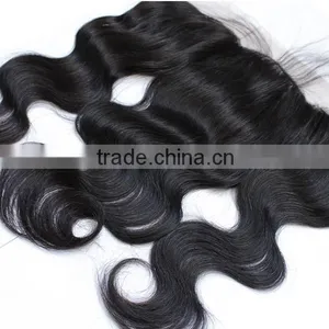 Virgin Peruvian Lace Frontal Closure 13X8 Body Wave Frontals From Ear To Ear Bleached Knots Lace Frontal thumbnail-1
