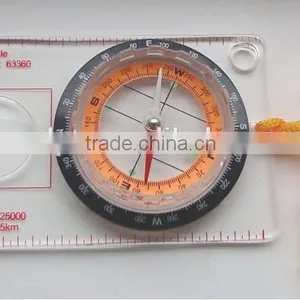 Map Measure Compass Luminous Compass/Acrylic Ruler With Lanyard thumbnail-1