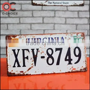 15x31cm Embossed Vintage Tin Signs License Plate thumbnail-4