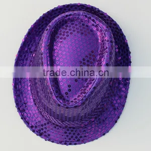 Fashion Flashing Fedora Sequin Gangster Hat Hot Jazz Hat Cap thumbnail-3