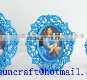 DS11108BU Resin Painted Blue Photo Frame Decorative Picture Frame thumbnail-1