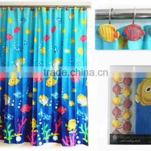 Factory Can Supply Directly Lovely Shower Curtain Waterproof;hand Crafted Shower Curtain thumbnail-2