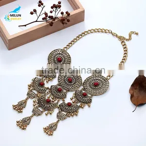Yiwu Wholesale Handmade Jewelry Fashion Charm Pendant Vintage Maxi Necklace thumbnail-4