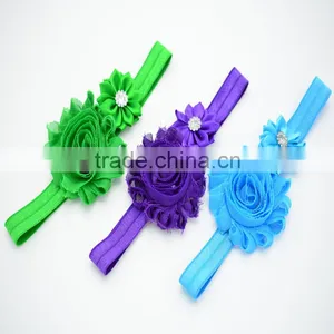 17colors European American Baby Rose Flower, Shabby Rose Hairband thumbnail-2