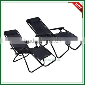 Beige Zero Gravity Sun Lounge Chair Outdoor Adjustable Lounge Chair thumbnail-5