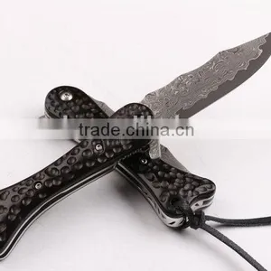 OEM Damascus Steel Blade Hunting Knife With G10 Handle thumbnail-3