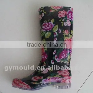 Women Fashion Wellington Boots Cheap Plastic Rain Boots for Women thumbnail-1