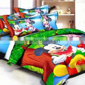 China Supplier 100% Cotton 3d Cartoon Kids Bedding Set,mickey House Bedroom Set thumbnail-1