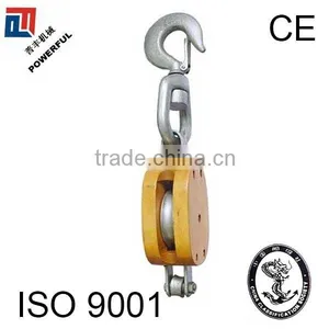 SWIVEL EYE /SWIVEL HOOK REGULAR WOOD PULLEY BLOCK thumbnail-5