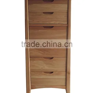 Oak Nature Color 1 Drawer Night Stand for Bedroom Set thumbnail-2