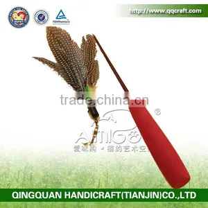16Years Factory Cat Feather Toy Flying Feather Cat Teaser Toy Cat Kitty Toy Wire Chaser Wand thumbnail-1