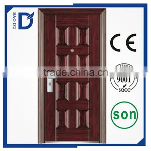 Cheap Front Steel Apartment Building Entrance Door thumbnail-3