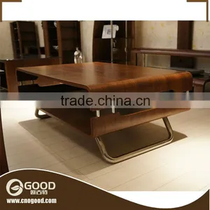 Modern Living Room Furniture Top Glass Coffee Table Set thumbnail-1